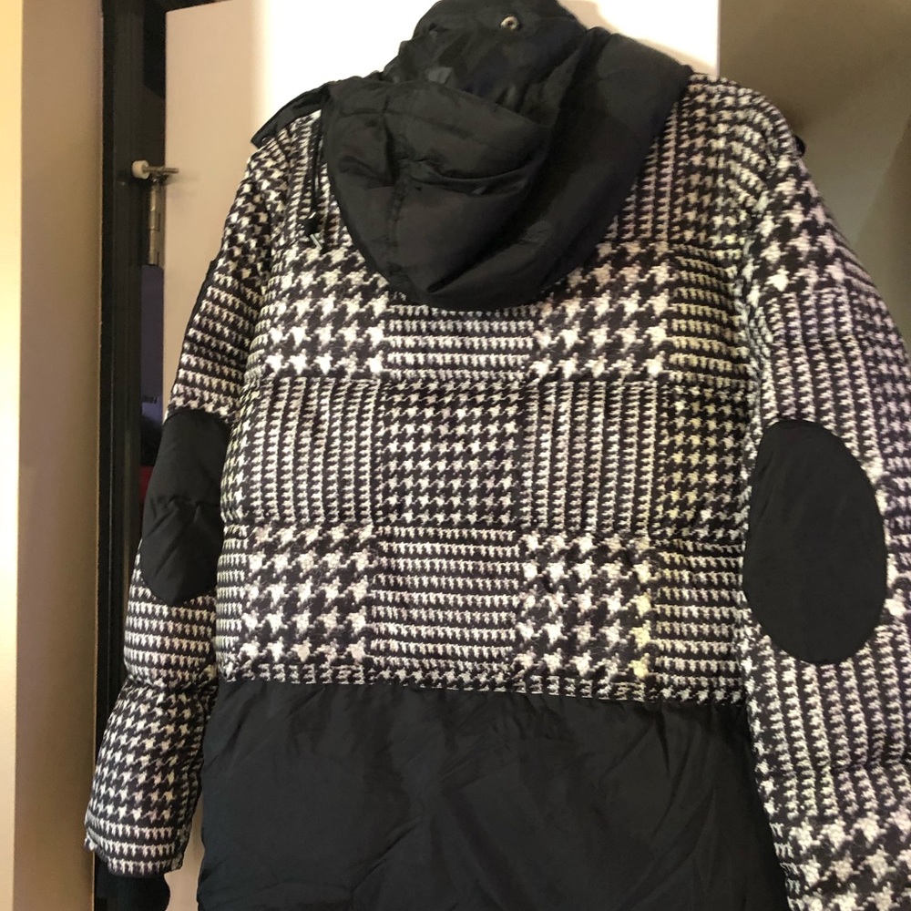 Lamb Burton Warm winter coat L EUC Super Duper Rare Houndstooth - Picture 4 of 5